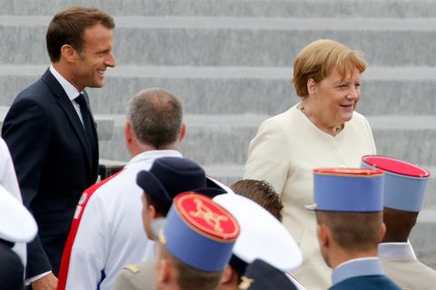 Bundeskanzlerin Angela Merkel und Frankreichs Präsident Emmanuel Macron