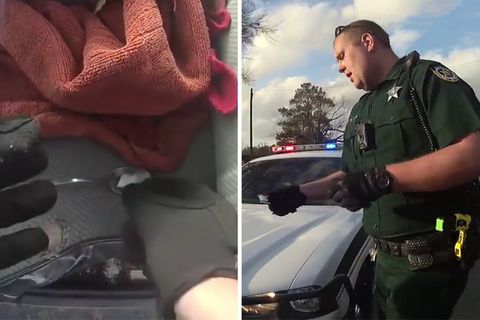 US-Cop schiebt Autofahrerin Drogen unter