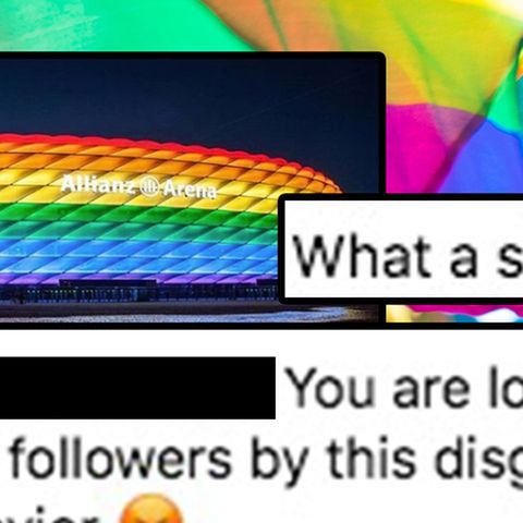 Homophobe kommentare unter dem Post des FCB