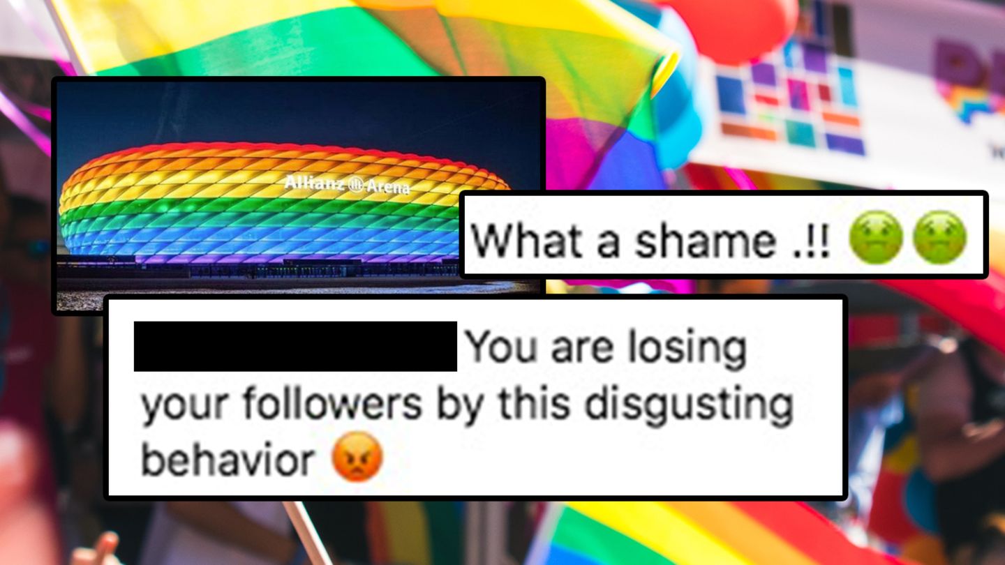 Homophobe kommentare unter dem Post des FCB