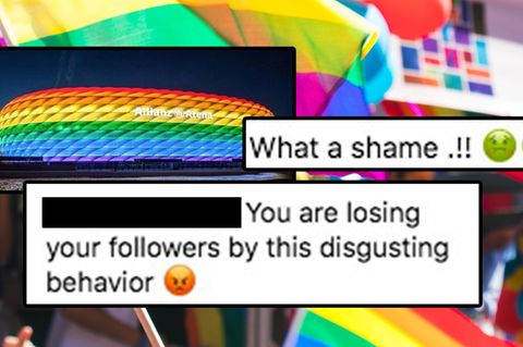 Homophobe kommentare unter dem Post des FCB