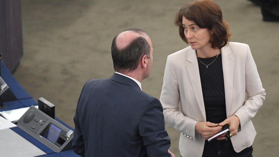 Ursula von der Leyen - Wahl EU - Manfred Weber und Katharina Barley Ursula von der Leyen - Wahl EU - Manfred Weber und Katharina Barley