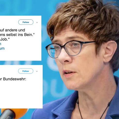 Neue Verteidigungsministerin: "Alles Komplett Kaputt - passt doch zur Bundeswehr": Twitternutzer reagieren auf AKK