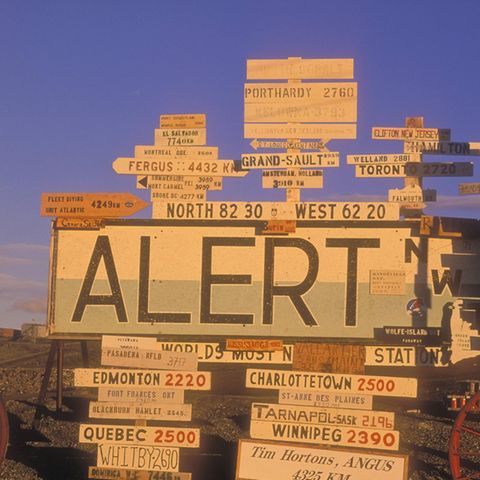 Die Militärbasis Alert auf Ellesmere Island in Nordkanada