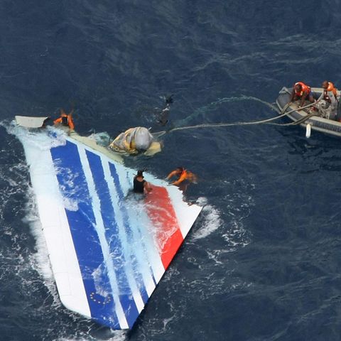Mehrere Tage nach dem Absturz wurde das Leitwerk des Air France Airbus A330 von einem Rettungsteam der brasilianischen Marine im Juni 2009 geborgen.