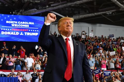 Donald Trump bei einer Wahlkampfveranstaltung in North Carolina