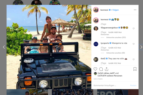 Fußballer Lionel Messi entspannt derzeit mit seiner Familie, andere Stars sonnen sich ebenfalls am sonnigen Karibikstrand. 