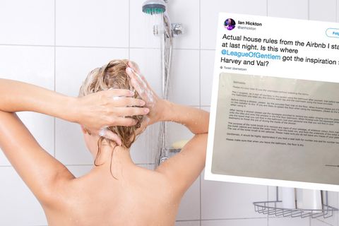 Auf Twitter hat ein Mann die dreisten Badezimmer-Regeln aus seinem Airbnb gepostet
