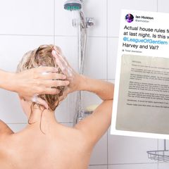 Auf Twitter hat ein Mann die dreisten Badezimmer-Regeln aus seinem Airbnb gepostet