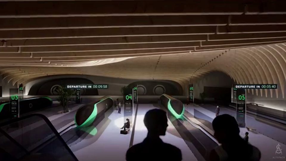 Mobilität der Zukunft: So könnte eine Hyperloop-Station aussehen.