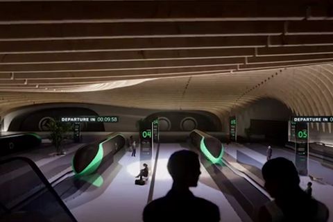 Mobilität der Zukunft: So könnte eine Hyperloop-Station aussehen.