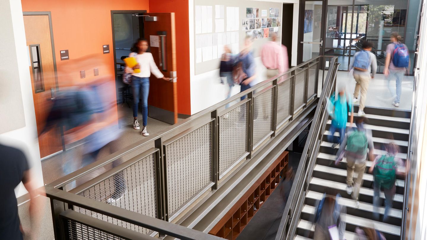 Treppenhaus einer afrikanischen Schule