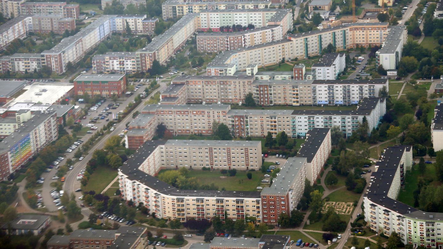 Blick auf den Rostocker Stadtteil Dierkow. Hier ereignete sich das Unglück in der Nacht zu Sonntag