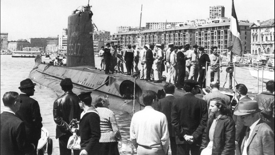 Dieses Foto von 1965 zeigt die "Minerve" im Hafen von Marseille Dieses Foto von 1965 zeigt die "Minerve" im Hafen von Marseille