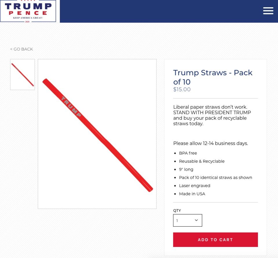 Trump-Strohhalm Strohhalm