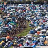 Ein Meer aus Zelten: der Campingplatz beim "Wacken Open Air"