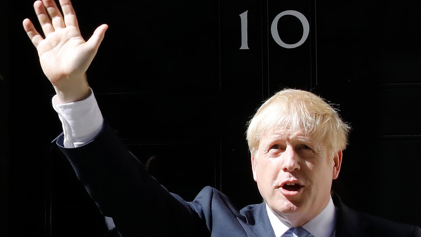 Boris Johnson vor