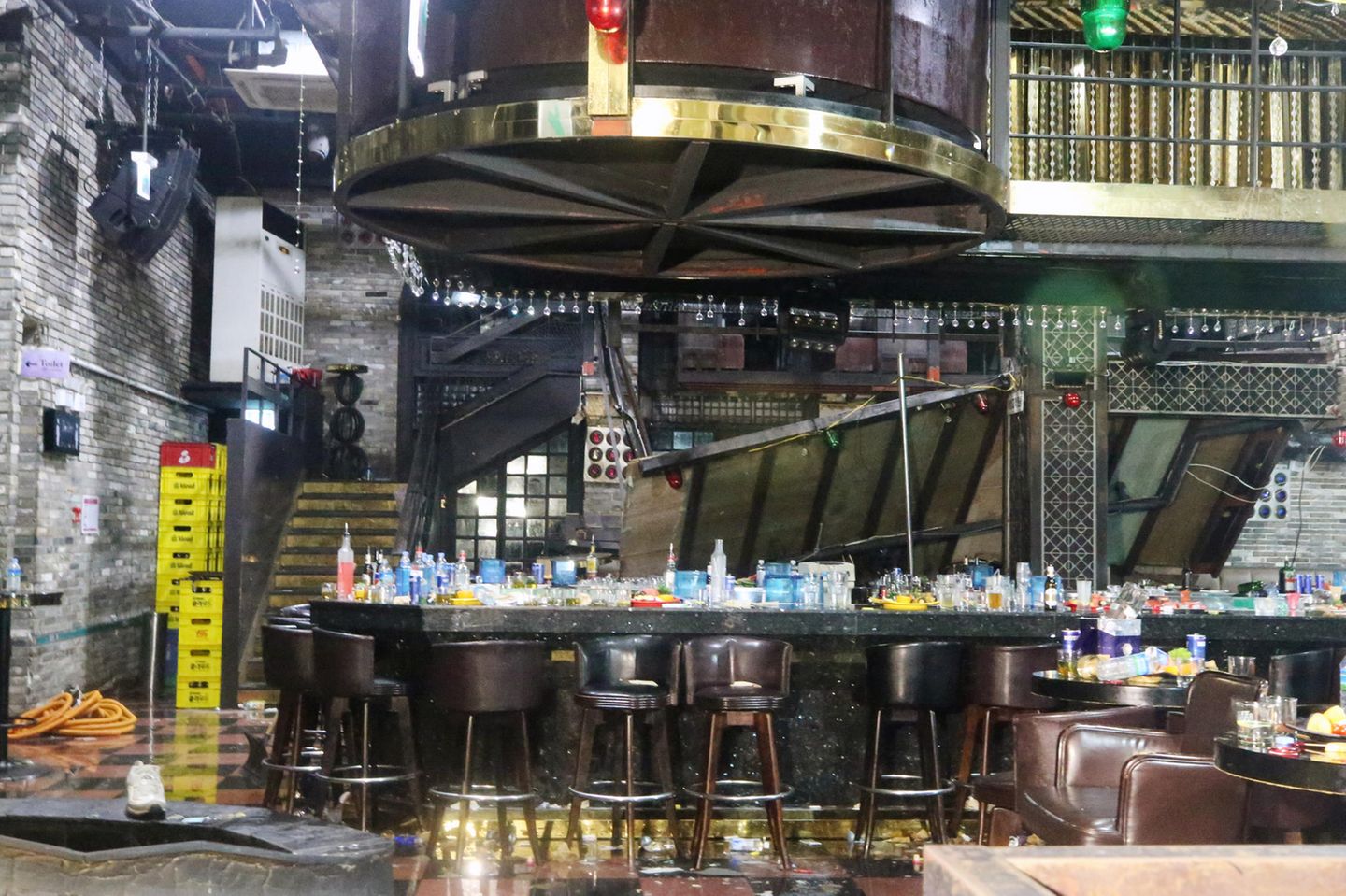 Gwangju: Der Nachtclub "Coyote Ugly" nachdem ein Balkon eingestürzt ist