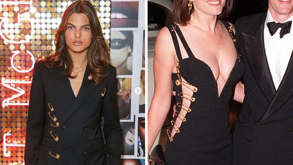 Damian Hurley zollt mit diesem Outfit Tribut an eines der legendärsten Roben seiner Mutter Damian Hurley zollt mit diesem Outfit Tribut an eines der legendärsten Roben seiner Mutter