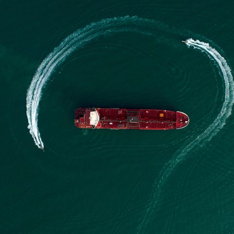Der britische Öltanker "Stena Impero" in der Straße von Hormus