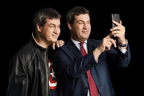 Markus Söder kommt nicht mehr ohne sein Handy zurecht 