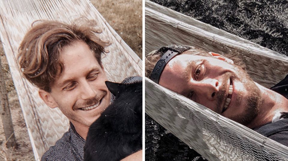 Malte und Norbert in der Hängematte