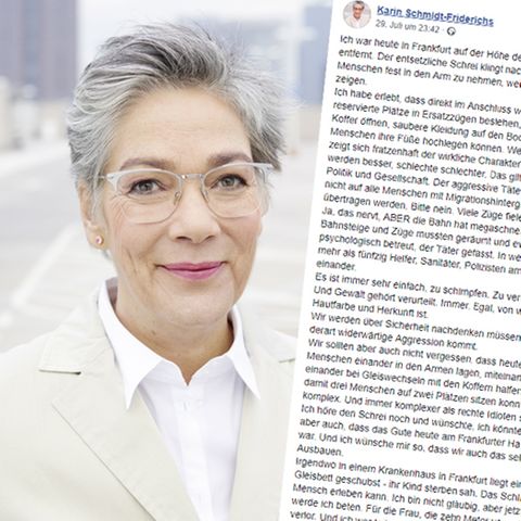 Verlegerin Karin Schmid-Friderichs; Facebook-Post; niedergelegte Blumen am Frankfurter Hauptbahnhof