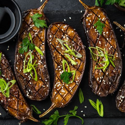 Gegrillte Auberginen