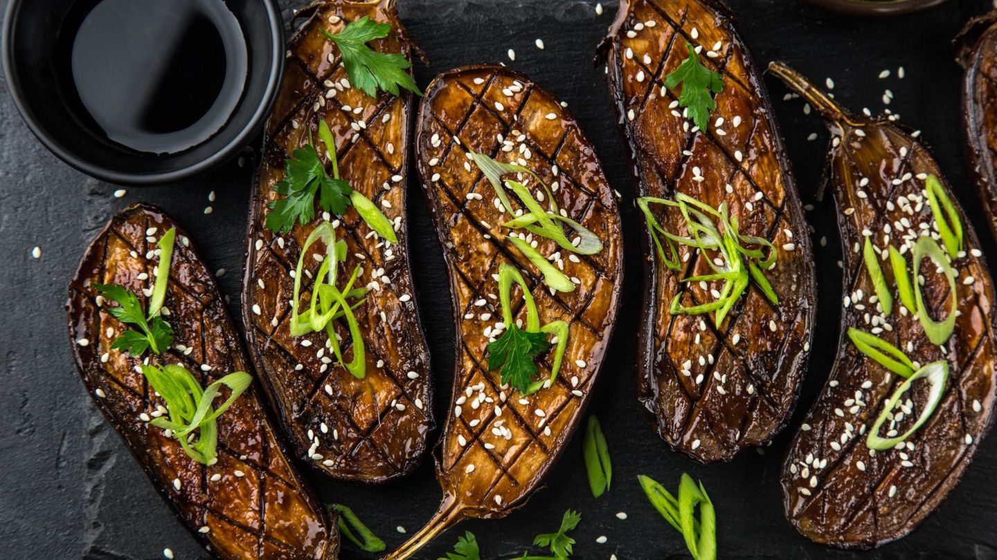 Gegrillte Auberginen