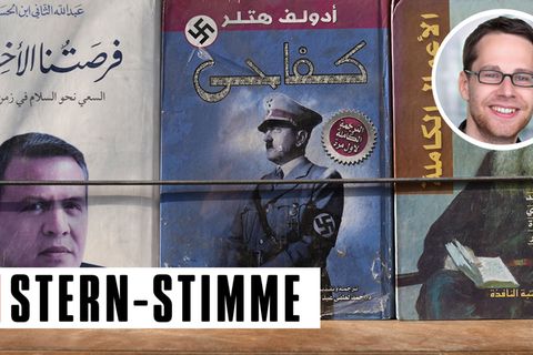 Ein Bücherstand in der Altstadt von Amman. In der Arabischen Welt verehren viele immer noch Adolf Hitler.