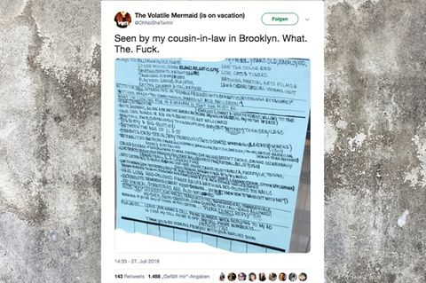 Dieses Foto der Anzeige wurde auf Twitter verbreitet