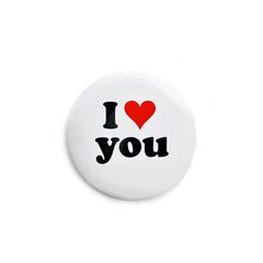 Anstecker mit der Aufschrift "I love you"