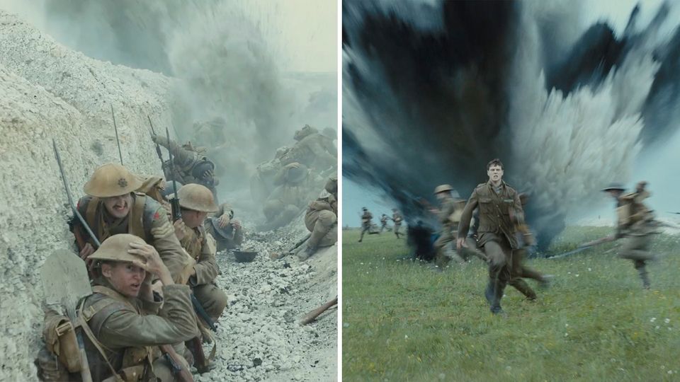 Szenen aus dem Kriegsfilm "1917"