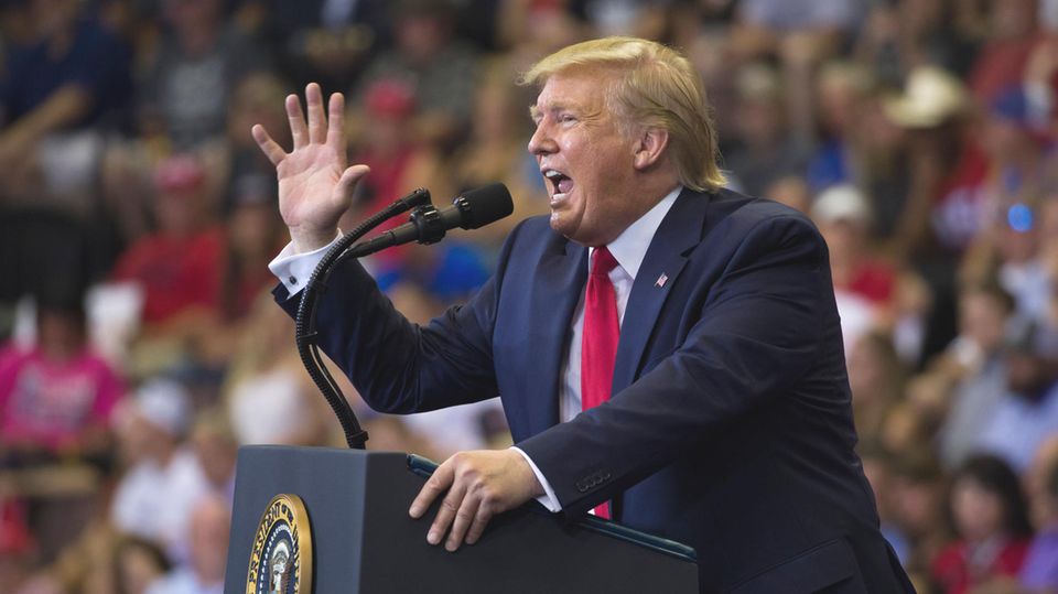 Donald Trump auf einer Wahlkampfveranstaltung in Cincinnati