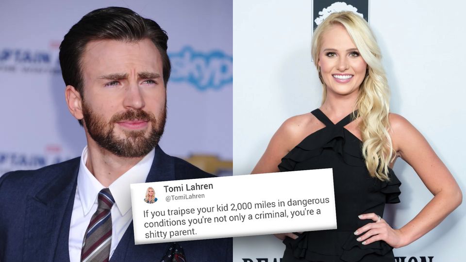 Chris Evans und Tomi Lahren. Chris Evans und Tomi Lahren.