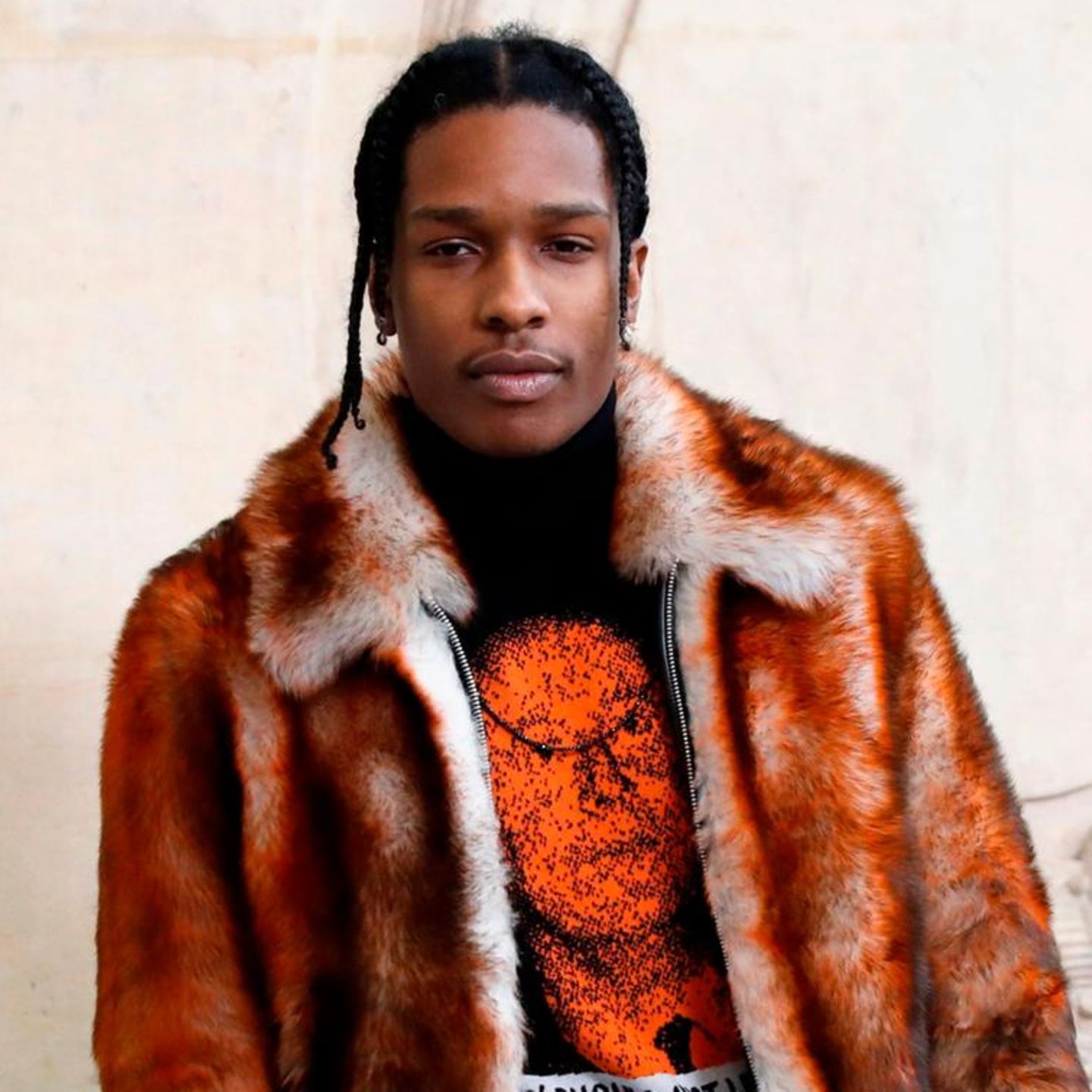 Asap Rocky Met Steil Haar