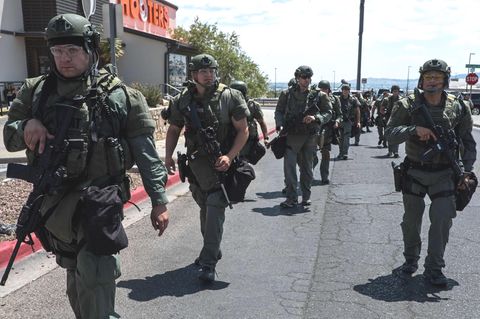 Einsatzkräfte am Tatort in El Paso im US-Bundesstaat Texas