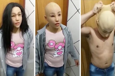 Mit Maske, Perücke, Brille und in Frauenkleidern hat ein Häftling versucht, aus einem Gefängnis in Rio de Janeiro zu entkommen.