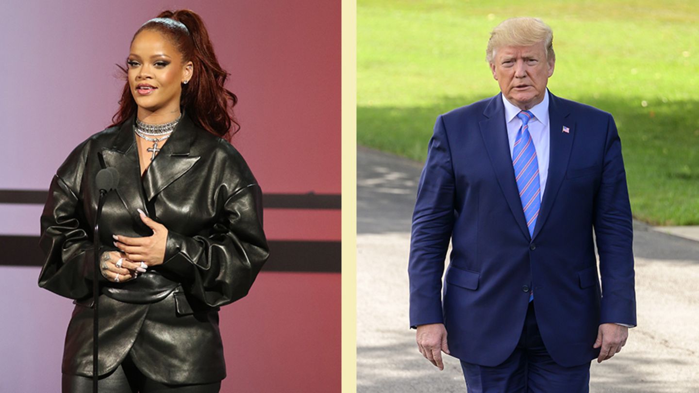 Sängerin Rihanna und US-Präsident Donald Trump