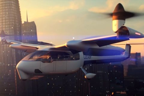 Ein Flugtaxi, wie Uber es sich vorstellt
