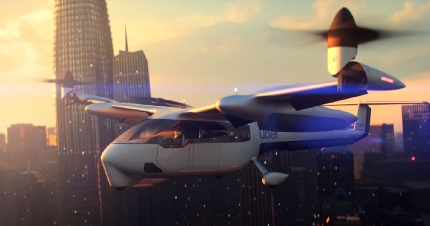 Ein Flugtaxi, wie Uber es sich vorstellt