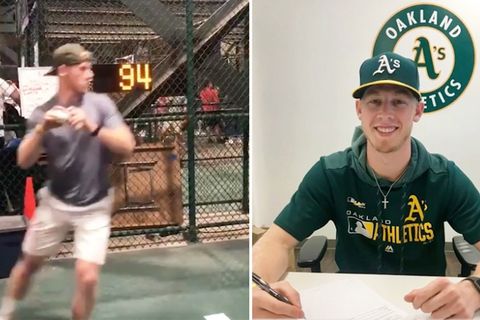 Oakland Athletics: Amateur wirft bei "Pitch Challenge" – jetzt hat er einen Profi-Vertrag