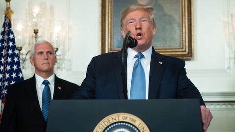 US-Präsident Donald Trump gibt ein Statement nach den Bluttaten in den USA ab