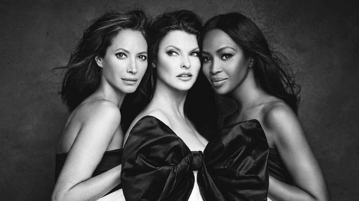 Christy Turlington, Linda Evangelista und Naomi Campbell