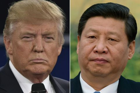 Erbitterte Feinde im Handelskrieg: US-Präsident Donald Trump und Chinas Staatschef Xi Jinping (r.)