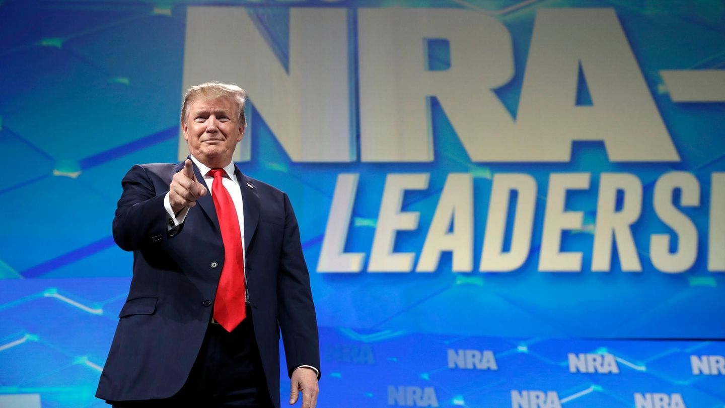 Donald Trump bei einer Rede auf der Jahrestagung der National Rifle Association (NRA)