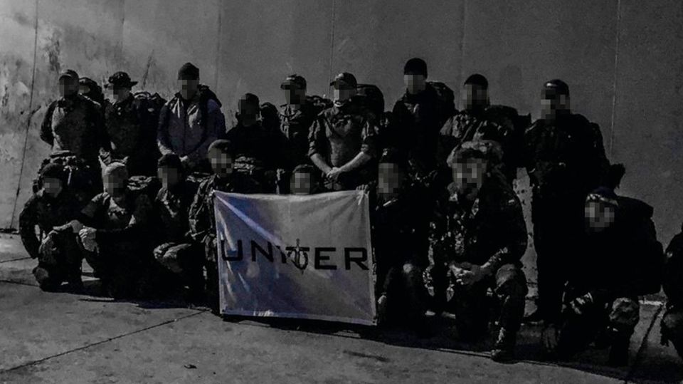 Uniter-Mitglieder nach einer Übung im Oktober 2018 im badischen Mosbach