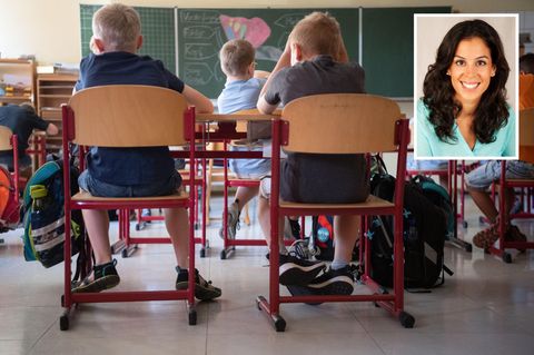 Klassenzimmer einer Grundschule; Bildungforscherin Mona Massumi