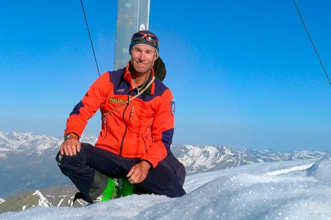 Stefan Jungmann auf einem schneebedeckten Berg