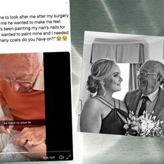 Aylas Opa lackiert ihr die Nägel – sie teilt das Video auf Twitter